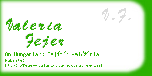 valeria fejer business card